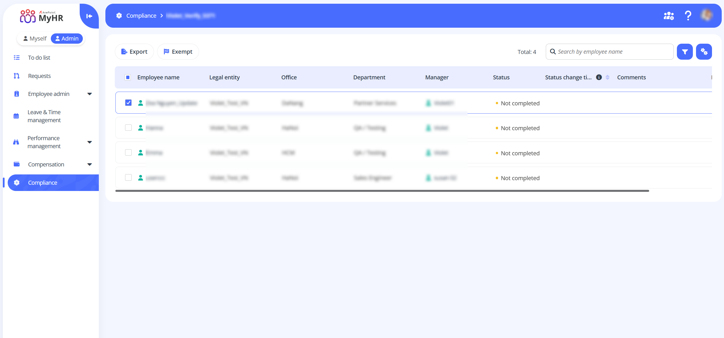view-acknowledgement-details